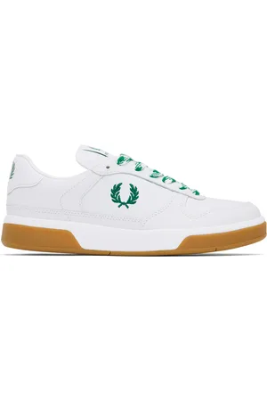 Fred Perry White & Green B300 Sneakers