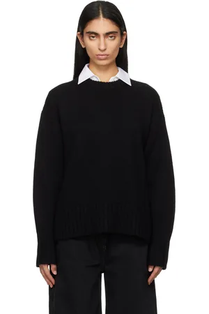 Guest In Residence Black Cozy Crew Sweater