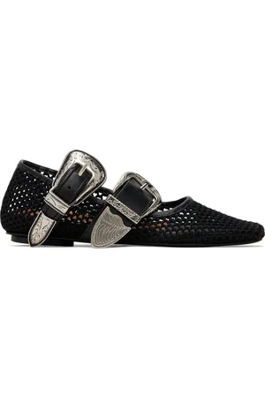 TOGA PULLA SSENSE Exclusive Crochet Net Jet Ballerina Flats