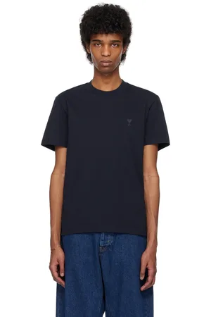 Ami Navy Cotton Ami de Coeur T-shirt
