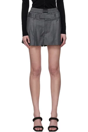 Alexander Wang Gray Pre-Styled Pleated Shorts