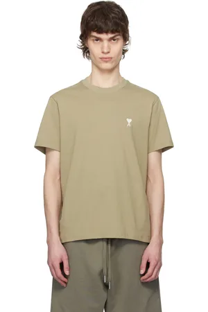 Ami Khaki Cotton Ami de Coeur T-shirt