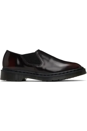 Dr. Martens Black & Red Louis Arcadia Leather Slip-on Loafers