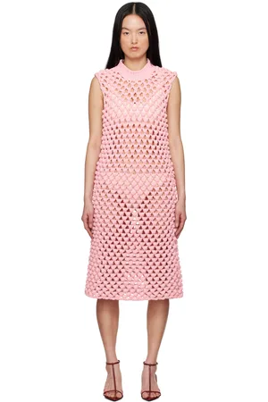 Jil Sander Pink Sleeveless Crewneck Midi Dress