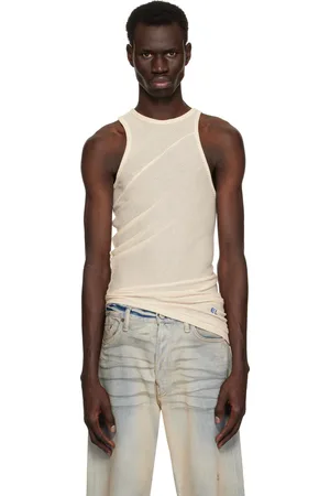 ECKHAUS LATTA Beige Spiral Tank Top