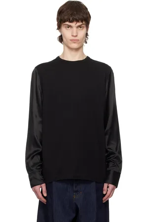 DRIES VAN NOTEN Black Paneled T-shirt