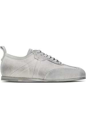 ANN DEMEULEMEESTER White & Gray Siru Low-Top Boxing Sneakers