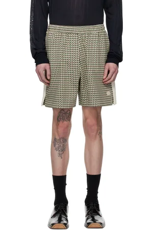 WALES BONNER Beige & Green Power Shorts