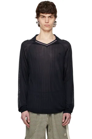 WALES BONNER Navy Roots Polo