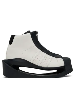 Y-3 White & Black Gendo Pro Model Sneakers
