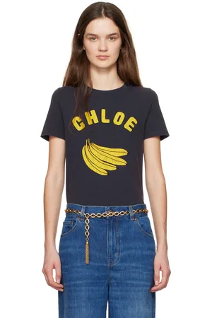 Chloé Navy Baby Fit Logo T-shirt