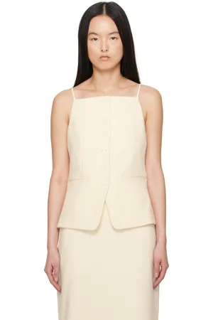 Staud Off-White Una Tank Top
