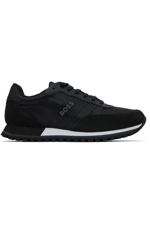 HUGO BOSS Black Mixed-Material Sneakers