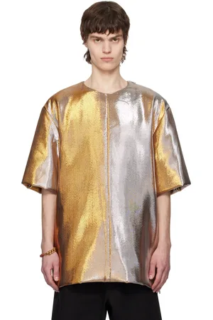 DRIES VAN NOTEN Gold & Silver Padded T-shirt