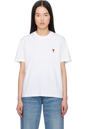 Ami White Cotton Ami de Coeur T-shirt