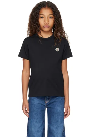 Moncler Three-Pack Big Kids Multicolor Logo Patch Cotton T-shirts