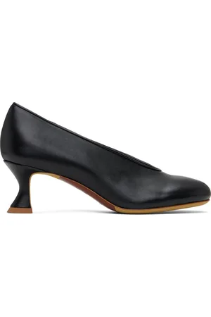 Moschino Black Duck Leather Heels