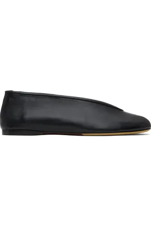Moschino Black Duck Nappa Ballerina Flats