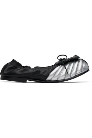 No Idea Black & Silver Big Foot Football Flat Loafers
