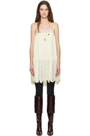 Chloé Off-White Silk Minidress