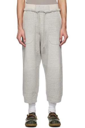 R13 Gray Deconstructed Cropped Sweatpants