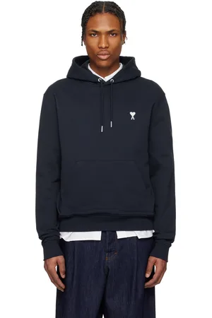 Ami Navy Cotton Ami de Coeur Hoodie