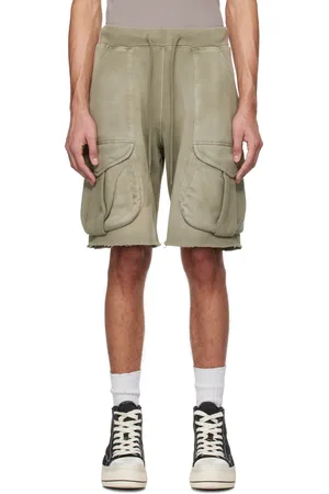 R13 Green Multipocket Relaxed Sweat Shorts
