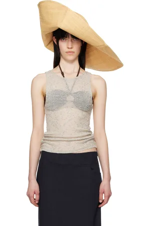 Ruslan Baginskiy Beige Foldable Oversized Beach Hat