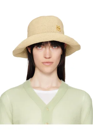 Ruslan Baginskiy Beige Monogram-Embellished Bucket Hat