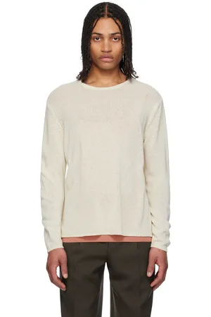Auralee Off-White Summer Cashmere Crewneck Sweater
