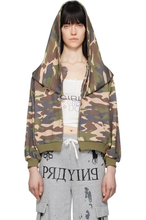 Praying Khaki Shroud Zip Hoodie