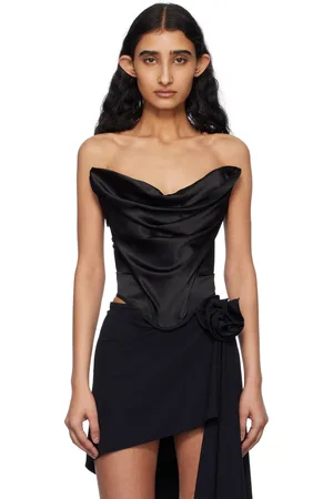 MAGDA BUTRYM Draped Satin Strapless Corset