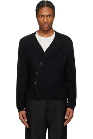LEMAIRE Black Relaxed Twisted Cardigan