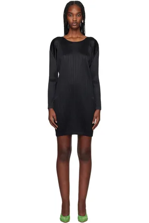 PLEATS PLEASE ISSEY MIYAKE Black Monthly Colors January Minidress