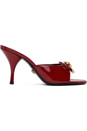 VERSACE Red Opera Bow Patent 85 mm Heeled Sandals