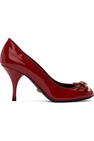 VERSACE Red Opera Bow Patent 85 mm Heels