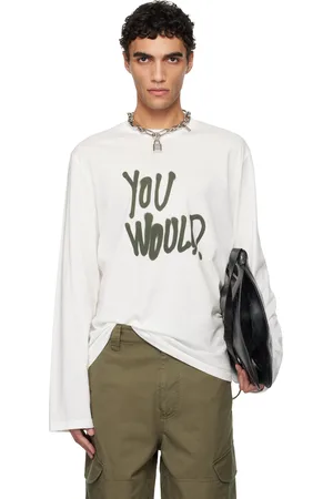Acne Studios White Logo Long Sleeve T-shirt