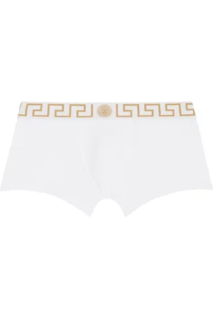 VERSACE White Greca Border Boxer Briefs