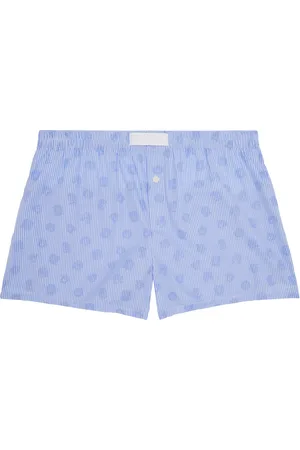 VERSACE Blue Striped Medusa Boxers