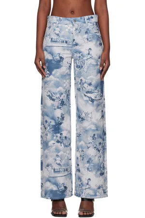 OFF-WHITE Tapestry Fresco Wide-Leg Trousers