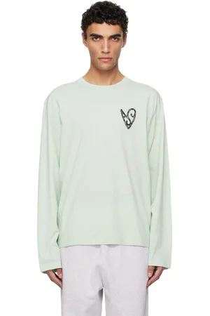 Acne Studios Green Logo Long Sleeve T-shirt
