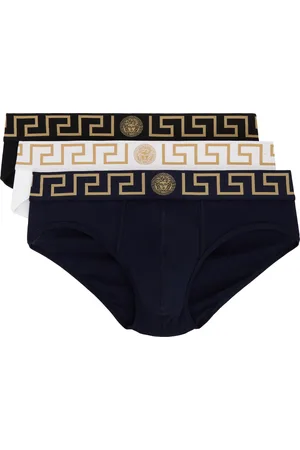 VERSACE Three-Pack Multicolor Greca Border Briefs