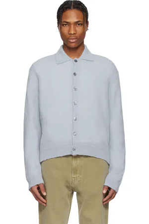 OUR LEGACY Blue Evening Polo Cardigan