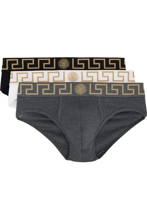 VERSACE Three-Pack Multicolor Greca Border Briefs