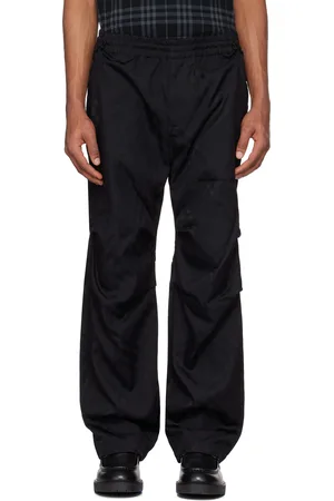Burberry Black Check Nylon Track Pants