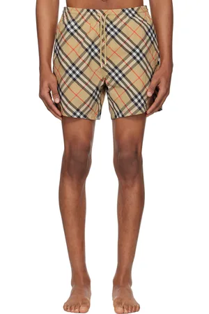 Burberry Beige Check Swim Shorts
