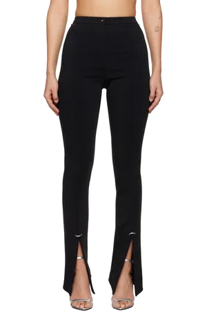 MUGLER Black Pierced Trousers