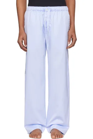 Tekla Blue Sateen Pyjama Pants
