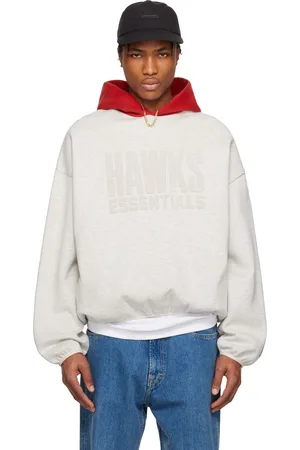FEAR OF GOD Gray & Red NBA Hawks Pull Over Hoodie