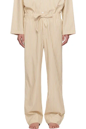 Tekla Tan & Beige Poplin Pyjama Pants
